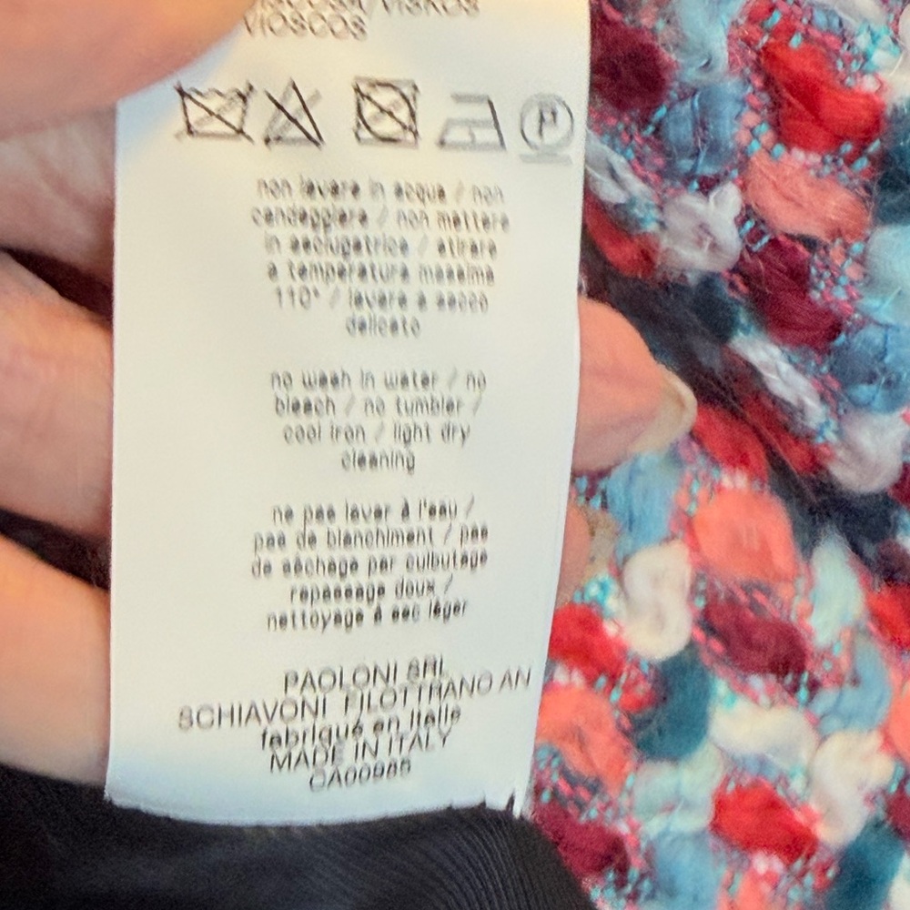 MSGM Pink Multi Tweed Long Maxi Coat - Picture 10 of 14